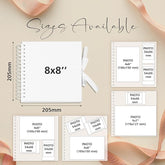 18th Birthday White Scrapbook Photo album With Gold Script Laurel Wreath